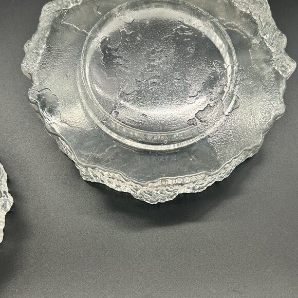 Vintage Iittala Aslak Glass Dishes Candle Holders Tapio Wirkkala Set of 2 Decor - Picture 8 of 10